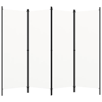 4-Panel Room Divider White 78.7"x70.9"