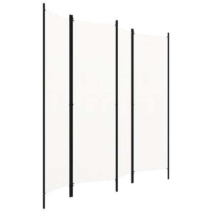 4-Panel Room Divider White 78.7"x70.9"