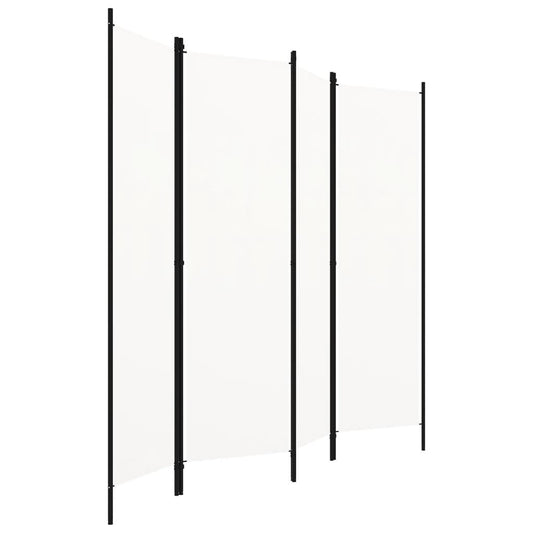 4-Panel Room Divider White 78.7"x70.9"