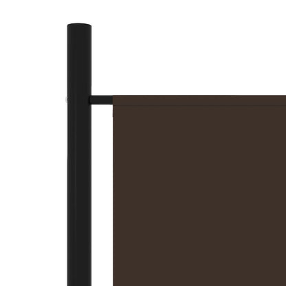 4-Panel Room Divider Brown 200x180 cm