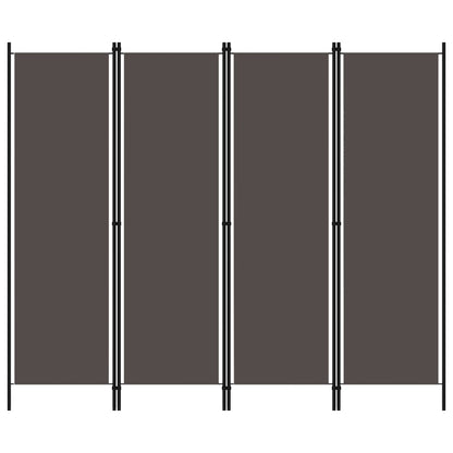 4-Panel Room Divider Anthracite 200x180 cm