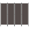 4-Panel Room Divider Anthracite 200x180 cm