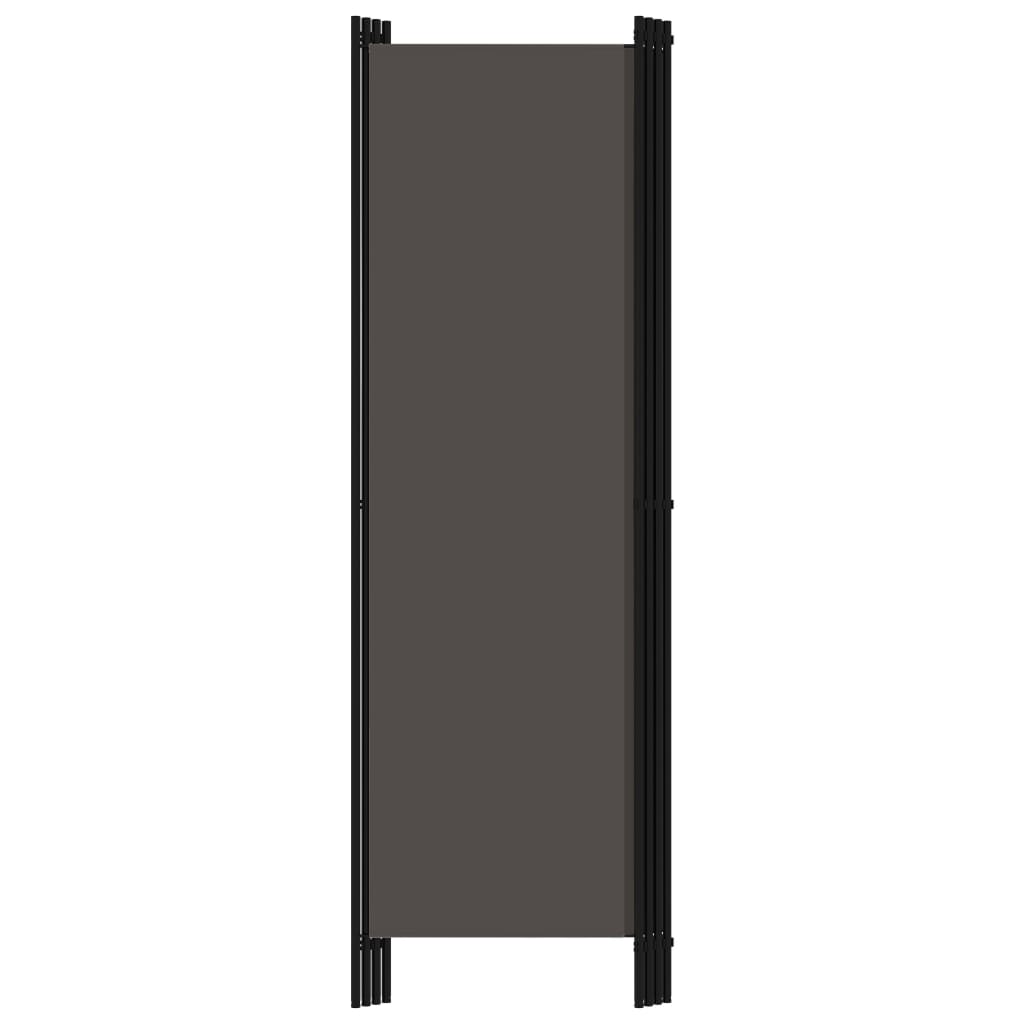 4-Panel Room Divider Anthracite 200x180 cm