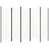 5-Panel Room Divider White 250x180 cm