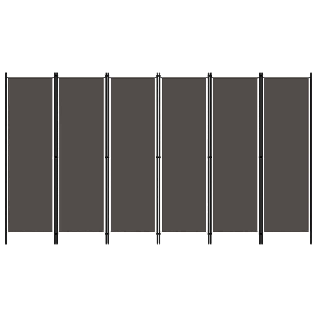 6-Panel Room Divider Anthracite 300x180 cm