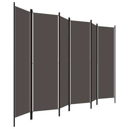 6-Panel Room Divider Anthracite 300x180 cm