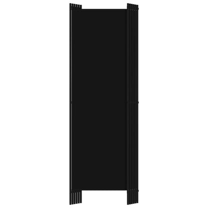 6-Panel Room Divider Black 300x180 cm