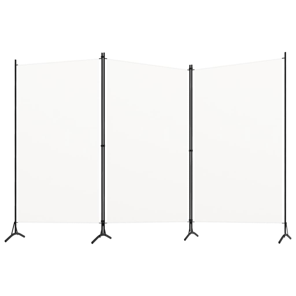 3-Panel Room Divider White 260x180 cm