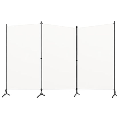 3-Panel Room Divider White 260x180 cm