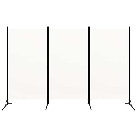 3-Panel Room Divider White 102.4"x70.9" Fabric