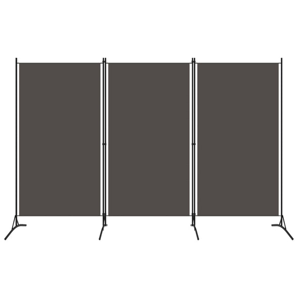 3-Panel Room Divider Anthracite 260x180 cm