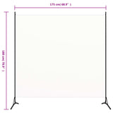 1-Panel Room Divider White 175x180 cm