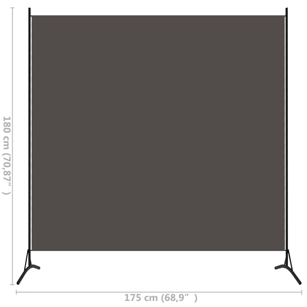 1-Panel Room Divider Anthracite 175x180 cm