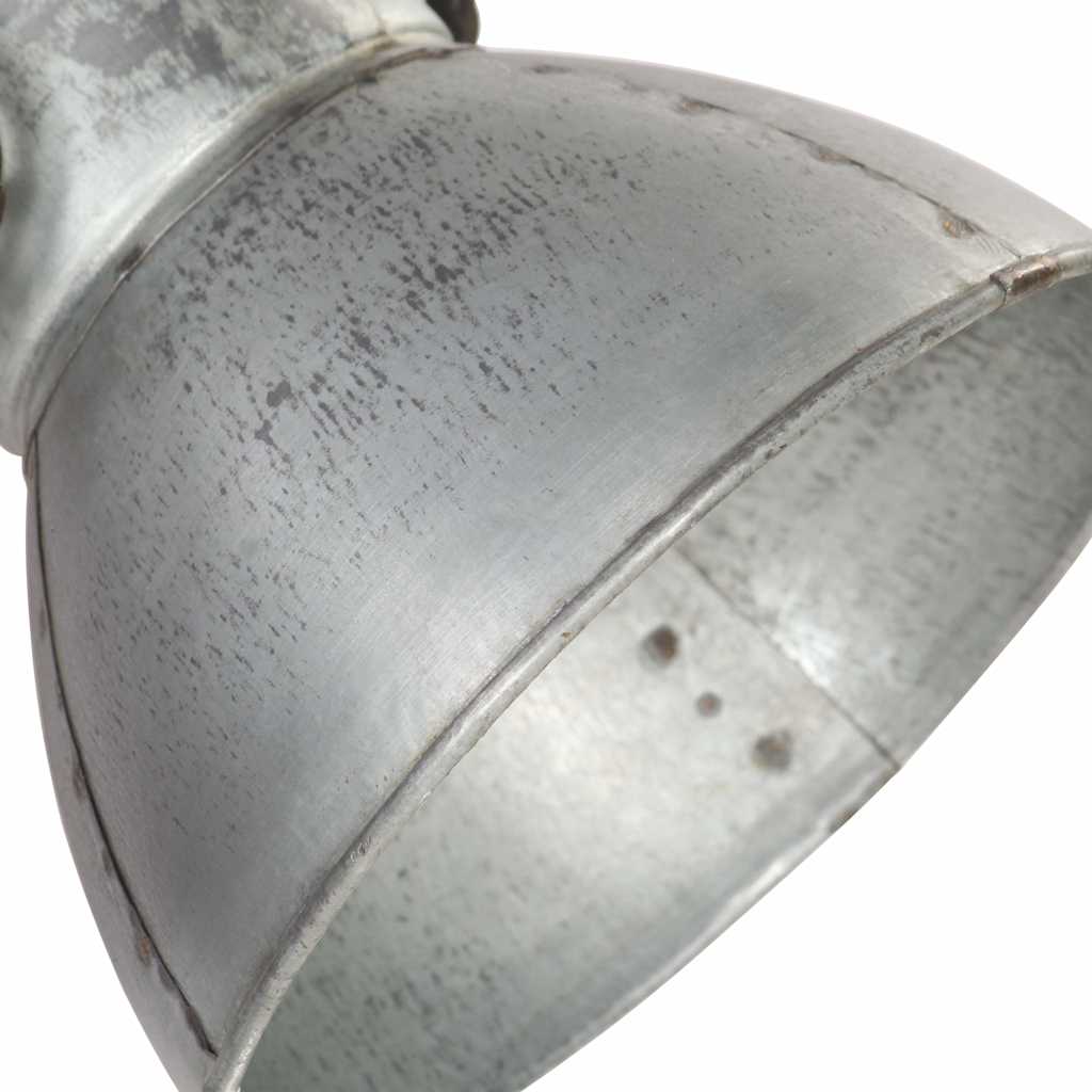 Wall Lamp | Silver and brown | Iron and solid mango wood | Medium