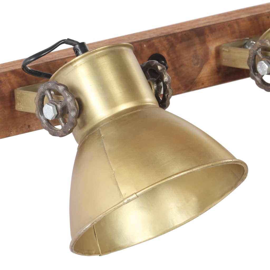 Industrial Wall Lamp Brass 90x25 cm E27