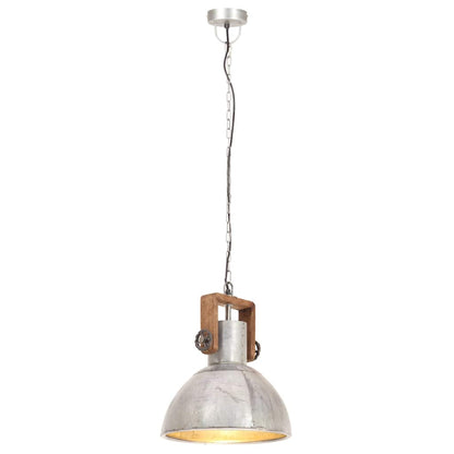 Industrial Hanging Lamp 25 W Silver Round 30 cm E27