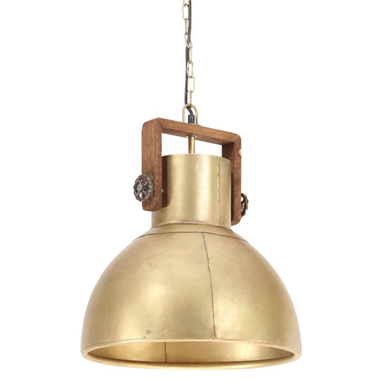 Hanging Lamp | Brass, Brown | Iron, Mango Wood | Medium | Hanging Lamp