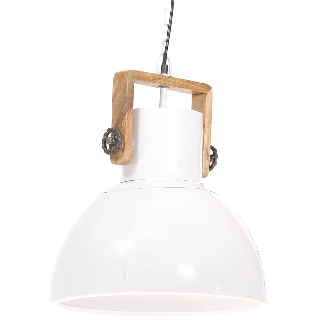 Hanging Lamp | White | Powder-Coated Iron | Medium | Hanging Lamp | Round