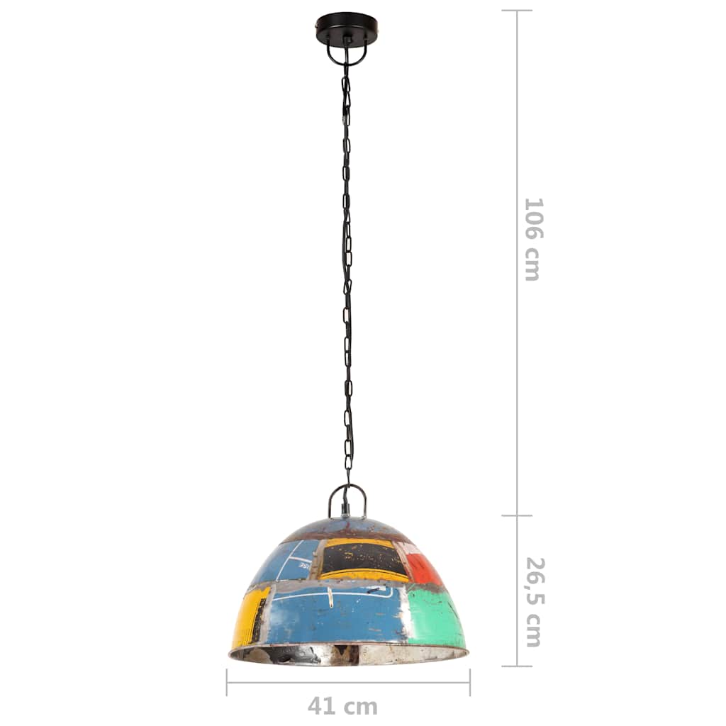 Industrial Vintage Hanging Lamp 25 W Multicolour Round 41cm E27