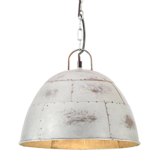 Hanging Lamp | Antique Silver | Iron | 31 cm across | Industrial