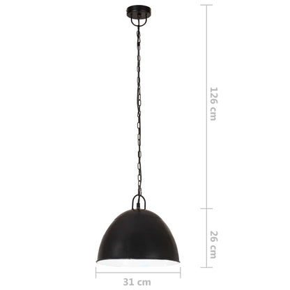 Hanging Lamp | Black | Iron | 31 cm diameter | Hanging Light | Round