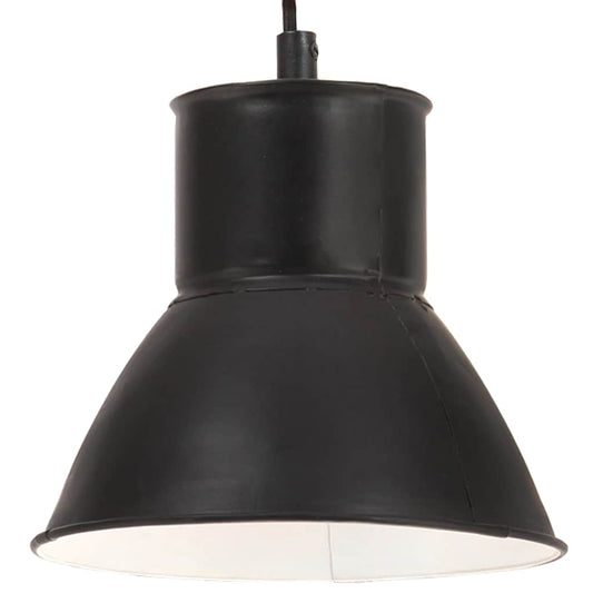 Hanging Lamp 25 W Black Round 17 cm E27