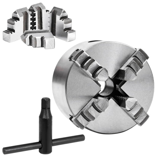 4 Jaw Self-Centering Lathe Chuck 80 mm Steel