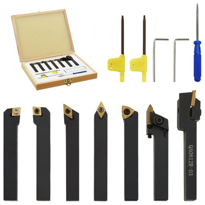 12 Pieces Indexable Turning Tool Set 8x8 mm 70 mm