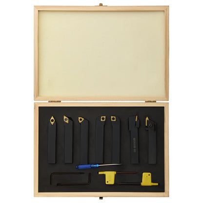 12 Pieces Indexable Turning Tool Set 16x16 mm 100 mm