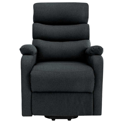 Power Lift Massage Recliner Dark Gray Fabric