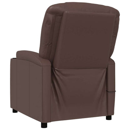 Massage Chair Brown Faux Leather