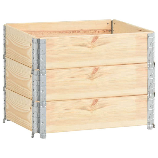 Raised Beds 3 pcs 60x80 cm Solid Pine Wood