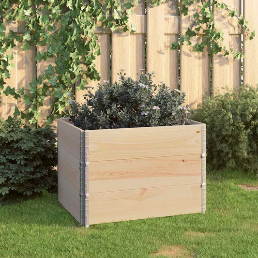Raised Beds 3 pcs 60x80 cm Solid Pine Wood