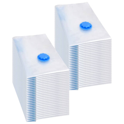 Vacuum Travel Bag | Set of 50 | Transparent and Blue | Plastic