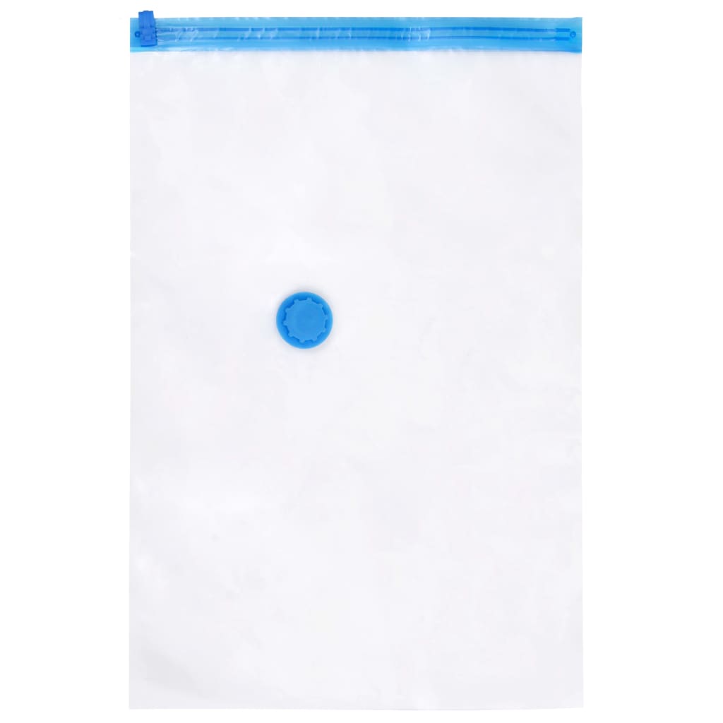 Vacuum Travel Bag | Set of 50 | Transparent and Blue | Plastic