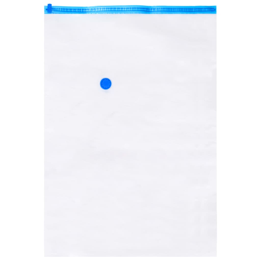 Vacuum Travel Bag | Set of 50 | Transparent and blue | Plastic | Large