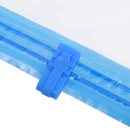 Vacuum Travel Bag | Set of 50 | Transparent and blue | Plastic | Large
