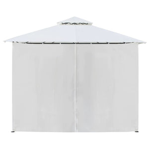 Gazebo with Curtains 600x298x270 cm White 180g/m²