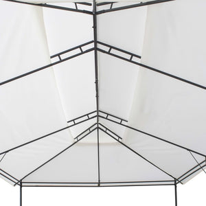 Gazebo with Curtains 600x298x270 cm White 180g/m²