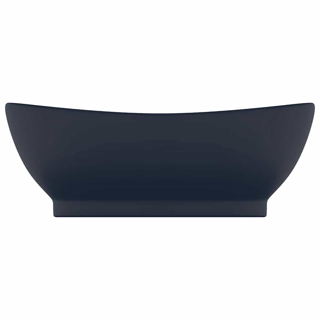 Luxury Basin Overflow Oval Matt Dark Blue 58.5x39 cm Ceramic