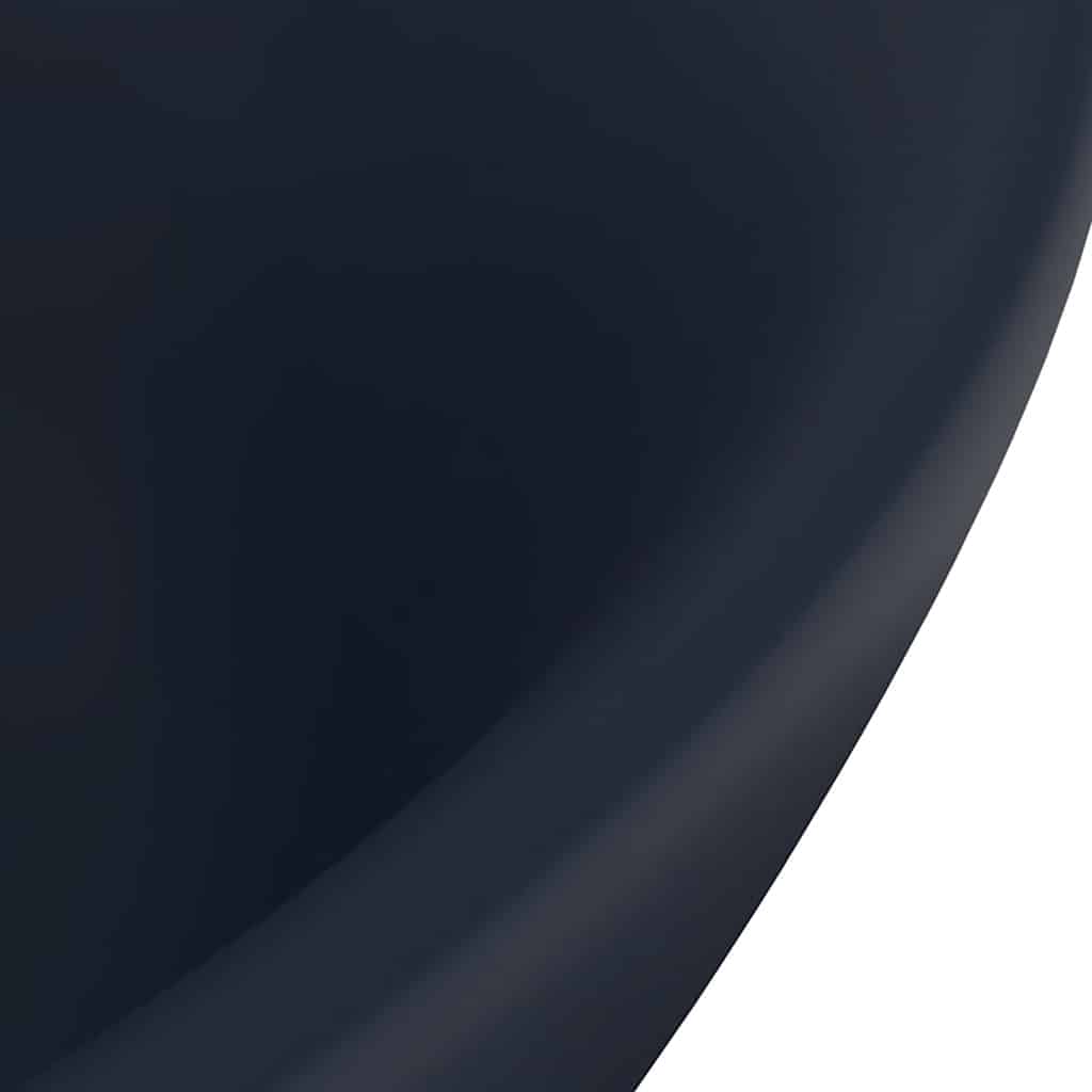 Luxury Basin Overflow Oval Matt Dark Blue 58.5x39 cm Ceramic