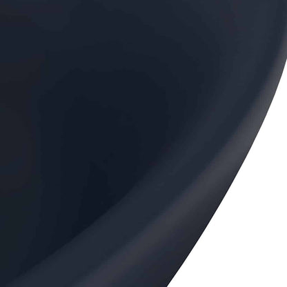Luxury Basin Overflow Oval Matt Dark Blue 58.5x39 cm Ceramic
