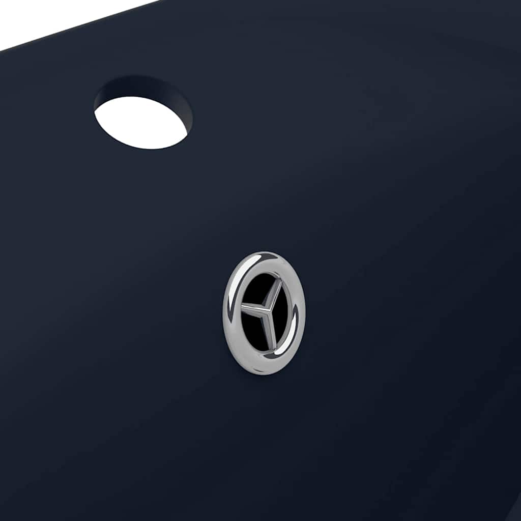 Luxury Basin Overflow Oval Matt Dark Blue 58.5x39 cm Ceramic