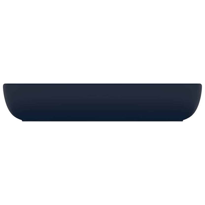 Luxury Basin Rectangular Matt Dark Blue 71x38 cm Ceramic