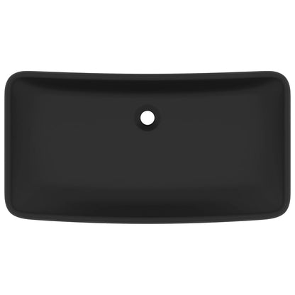 Luxury Basin Rectangular Matt Black 71x38 cm Ceramic