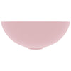 Bathroom Sink Ceramic Matt Pink Round