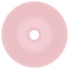 Bathroom Sink Ceramic Matt Pink Round