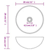 Bathroom Sink Ceramic Matt Pink Round