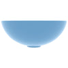 Bathroom Sink Ceramic Light Blue Round