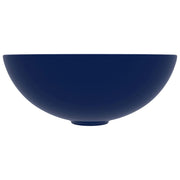Bathroom Sink Ceramic Dark Blue Round